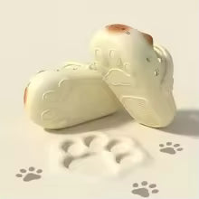 New Waterproof Cat Slippers Bottom Cat Paw Anti Slip Small Cat Mules Soft Bottom Closed Toe Cat Paw Slippers Outdoor Indoor