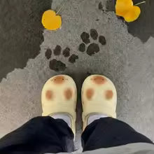 New Waterproof Cat Slippers Bottom Cat Paw Anti Slip Small Cat Mules Soft Bottom Closed Toe Cat Paw Slippers Outdoor Indoor
