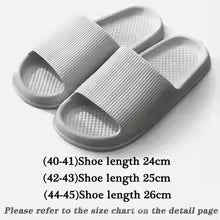 Fashion Men's Women's Sandals Anti-Slip Wear-Resistant EVA Thick Sole Comfortable Home Slippers Bathroom Bath Flip-Flops